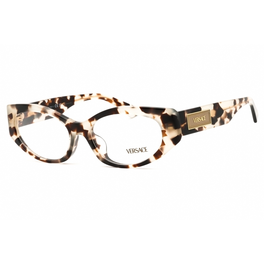 NWT Versace VE3369F Havana Grey Cat Eye 53mm Eyeglasses